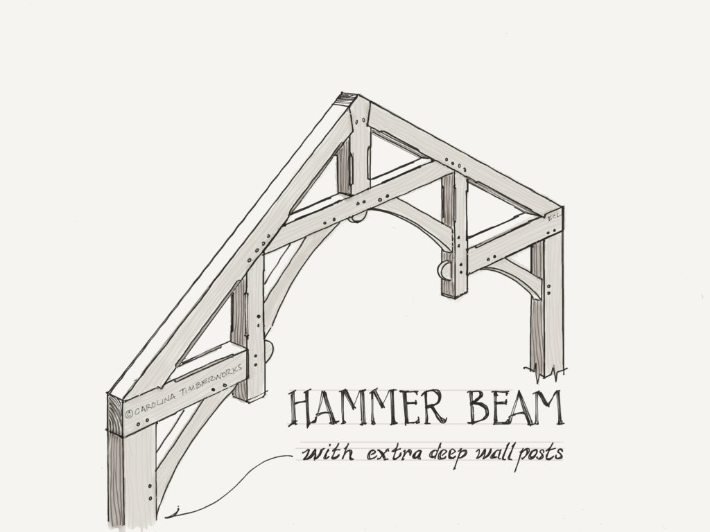 Hammer Beam with Extra Deep Wall Posts
